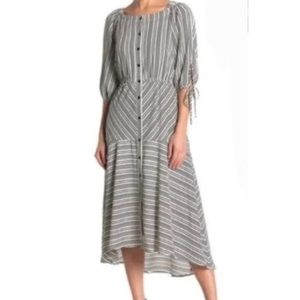 Lane Bryant high-low dress. Black and white striped. Size 22